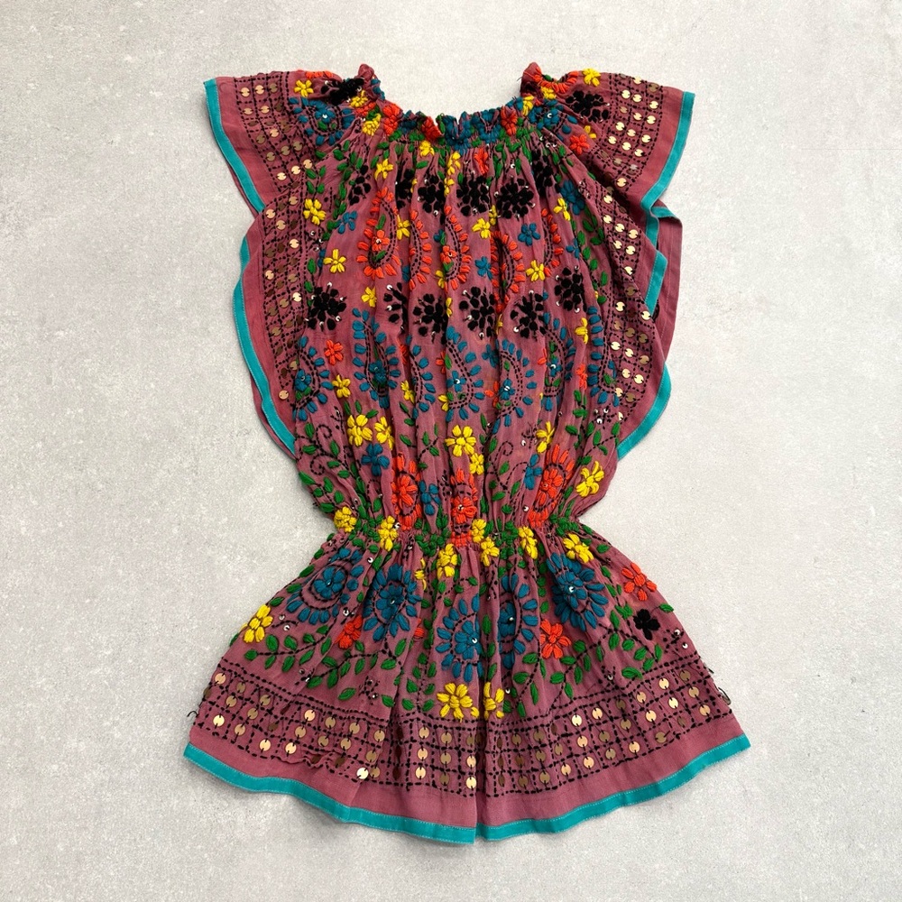 MISS JUNE Paris boho dress/cover-up embroidered